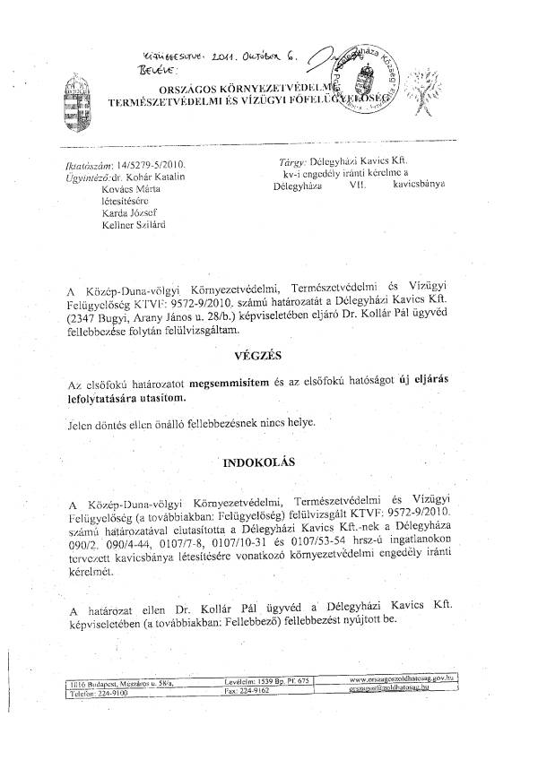 Határozat Dömper 2002