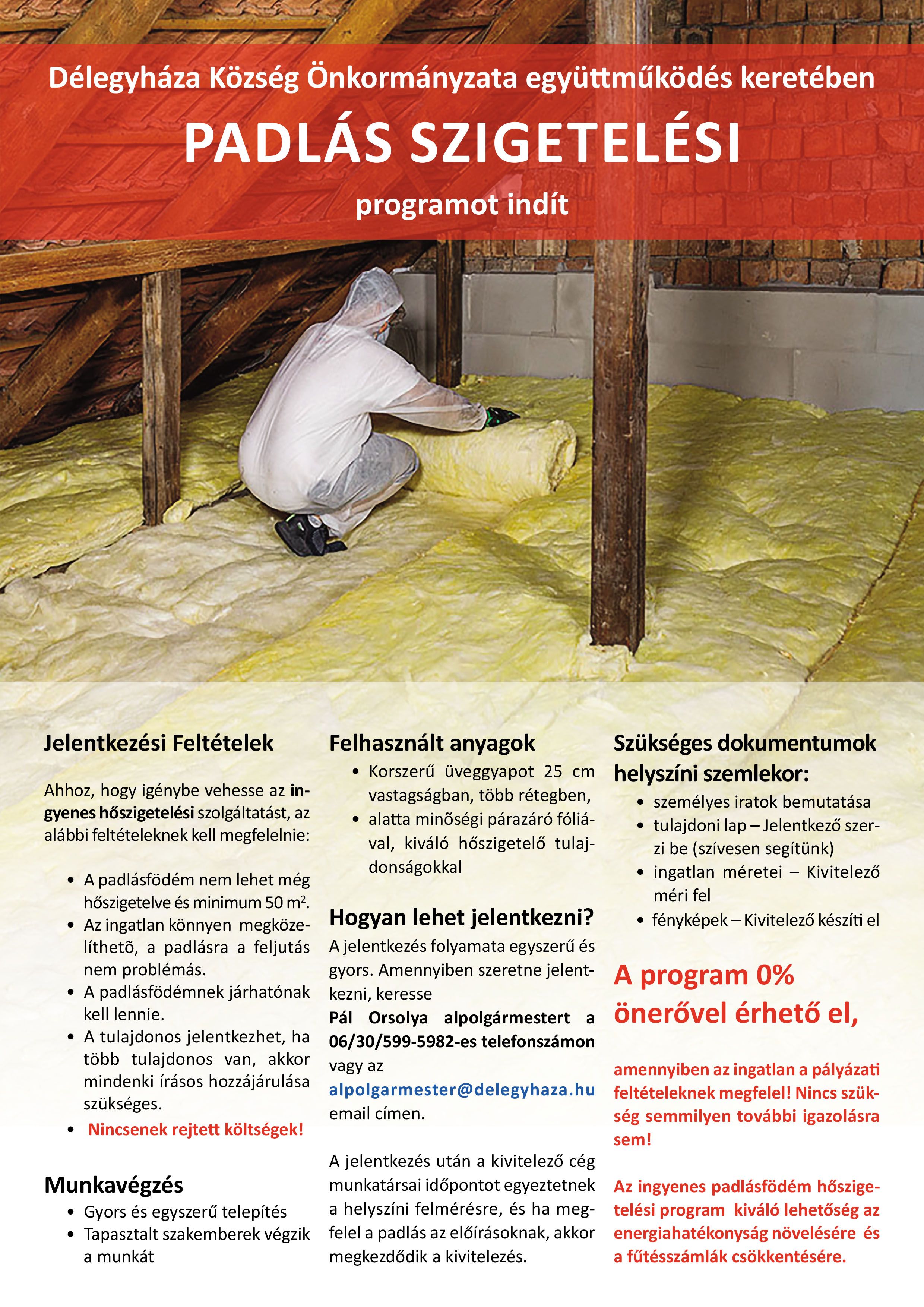 Padlásszigetelési szórólap face