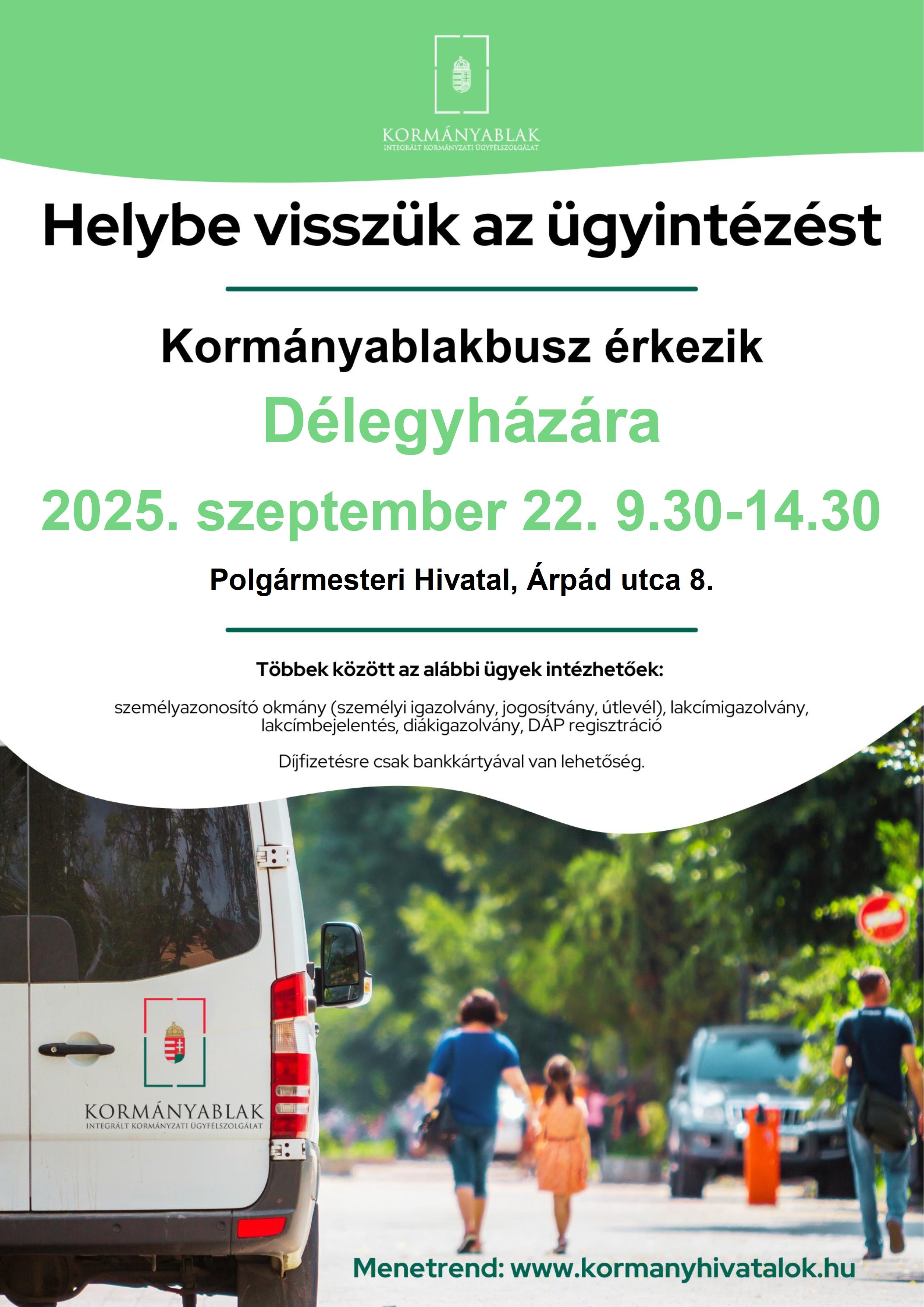 Plakát KAB busz Délegyháza 2025.09.22 hosszított